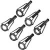 Generic Set di 6 guide per canna da pesca in acciaio inox con occhielli | Set di riparazione occhielli per canne da pesca, guida per anelli in acciaio inox, accessori di riparazione duraturi