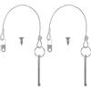 M METERXITY 2-Pack Perno A Sgancio Rapido Diametro 1/4(6mm Perno Bimini | Top, Perni Hardware Lunghi 2.8 70mm, Lunghezza Utilizzo 2.3(58mm, Con Cordino & Viti, Per Cantieristica