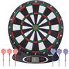 MUWO Bullseye, bersaglio elettronico per freccette - 18 giochi, 159 variazioni, display LCD, 6 frecce morbide, effetti vocali e sonori, funzionamento a batteria, divertimento fino a 8 giocatori