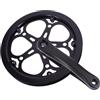 TOYANDONA Guarnitura Monocorona 52t 170mm Nera per Bici Mountain Bike | Sostituzione Usurata, Asse Cavo Integrato, Lega di Alluminio e Ferro e Guida Urbana