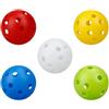 JECOMPRIS 50 Pezzi Palline da Golf da Allenamento Indoor 26 Fori in Plastica | Colori Vivaci per Visibilità, Fori Lavorati Precisione, Uso in Garage E'aperto