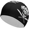 FJQWKLF Cappello da nuoto unisex con teschio e coltelli da chef incrociati, adatto a uomini e donne con capelli corti o lunghi.