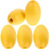 HEMOTON 5 Pezzi Galleggiante per Kayak in PVC Giallo, Ovale, Leggero | Riduce lo Spostamento, Visibilità della Corda, per Ancoraggio Kayak e Navigazione, Adatto a Barche e Trappole