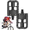 Generic Pedali per bicicletta Wide Flat Cycling Pedals | Ricambio leggero con strisce riflettenti per prestazioni di guida in bici elettrica Urban Commute
