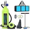 CHIKADIV Mini bombola da Sub, Bombola Subacquea 1L Bombole da Immersione Ossigeno con 10-20 Minuti Diving Ossigeno Serbatoio Bombola Sub Respiro Sott'Acqua Dispositivo (Consegna in 10 Giorni) B Green