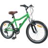 KTHLBRH Bicicletta per Bambini 24 Pollici 6-Velocità Verde in Acciaio | Bici 8-12 anni, manubrio e sella regolabili, telaio e cerchioni in acciaio, freni reattivi, sella anatomica, reggisella