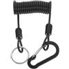 SOESFOUFU Cordino a Molla Retrattile in Acciaio Inox Nero per Kayak e Pesca | Tether Coiled Portatile, Sicurezza Anti-caduta, per Anelli Portachiavi e Attrezzi Outdoor