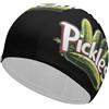 FJQWKLF Cappello da nuoto unisex divertente con stampa di cetriolo, ideale per uomo e donna, adatto a capelli corti e lunghi.