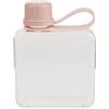 Abaodam Borraccia Piatta Portatile Rosa in Plastica 320ml per Viaggio | Riutilizzabile e Perdite, Leggera e Sottile, per Escursioni e Studenti