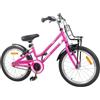 KTHLBRH Bicicletta per Bambini 20 Pollici in Acciaio Nero Rosa | Telaio in acciaio,reggipunta,freno classico,tubo sella telescopico,velocità singola,ruote in acciaio e gomma