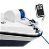 HuKaiL Argano elettrico per barche, 11,3 kg, 12 V, con telecomando | Per ancoraggio consigliato da 9 kg, corda da 30 m, telecomando da 50 m, abbassamento di 21,34 m/min e 18,29 m/min