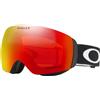 Oakley, Maschera da snowboard Flight Deck, colore Nero Matte/Logo Bianco/Banda Nera/Lenti Rosso Iridium (Prizm Torch Iridium)