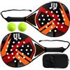 Generic Racchetta da tennis leggera antiurto Sport Paddles | Pagaie da tennis con 2 palline e borsa per il trasporto, per donne, ragazzi, bambini, spiaggia, interni, cortile, allenamento