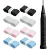 Mudoulu 8 Pezzi Overgrip Tennis, Nastro Antiscivolo per Racchette Sportive | Due nastri neri, azzurri, rosa e bianchi in PU flessibile per rinnovare l'impugnatura di tennis, padel e badminton