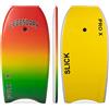 GYN Trade Bodyboard per spiaggia con fondo rigido a slitta, Boogie Boards per bambini e adulti, Legendary Pro X termosaldato con nucleo in EPS, guinzaglio