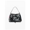 Desigual, Borsa media effetto pelle, Donna, Poliuretano, Nero, U