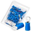 Chanzon 100 pz Terminali ad Anello Blu - #4 M3 - Connettore per Cavo con Occhiello in PVC Isolato UL 16-14 AWG Connettore a Crimpare Elettrico per Auto Stereo per Camion Barca