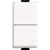 BTicino SAM5037F Pulsante Doppio Interbloccato, Bianco