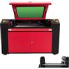 Sihao 100W Macchina per incisore laser CO2 900 x 600 mm incisione laser macchina taglio laser Alta precisione 220v Europlug RDWorks con Port USB Rotary Roller laser per legno Tessuti plastica Pelle (100W)