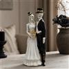 Figurina Sposi Scheletrici in Resina Dettagliato per Anniversario, Caminetto