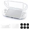 Fukaisu Custodia Rigida Chiaro Cristallo Set per Console Gioco Sony PS Vita PSV 1000 PCH-1000, Custodia Protettiva Chiaro con Vetro Temperato Pellicole Protettive Copri Joystick per Appassionati