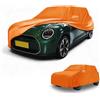 Partuto Copertura Auto Impermeabile Automotive Esterna Anti-UV Sole e dalla Pioggia Copertura Completa per BMW per Mini Cooper 2DR 2002-2022 210D-PU Arancione con Strisce Riflettenti