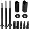 BORDEAG Estrattore per cuscinetti interni, per moto, 9 - 23 mm, per cuscinetti della ruota, per moto, con 5 misure, clip aperte, set di attrezzi per lo smontaggio del cuscinetto interno, per moto e bicicletta