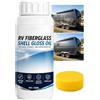 JASUBAI RV Fiberglass Gloss Oil Shine Restorer, Professional Fiberglass Polish & Gloss Enhancer per camper, barche e rimorchi, ripristina la lucentezza con barriera resistente alle intemperie, 100ml (1pcs)