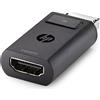 HP DisplayPort to HDMI 1.4 Adapter - Adattatore per Cavo DisplayPort, HDMI, Maschio/Femmina, Colore: Nero