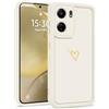 Choeeu ChoosEU Cuore Cover per Xiaomi Redmi 13C / Redmi 13 C/Poco C65, Bianco | Custodia TPU Silicone Morbido, Disegni Elegante Colorate Love Heart Motivo, per Ragazza, Antiurto Protezione Case Copertura