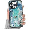 Yoedge Trasparente Cover per iPhone X/iPhone XS, Aesthetic Fiori Collage Estivi Motivo Flower Disegni per Donne Ragazze, Silicone Custodia Telaio Flessibile Case per iPhone XS 5,8,Tartaruga Oceano