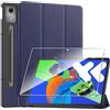 Heioloo Custodia per Lenovo ldea Tab Pro 2025 Cover in Pelle Case, + [1 Pezzi] Vetro Temperato Pellicola Protettiva [Auto Svegliati/Sonno][Supporto Funzione ] [Anti-Scratch] Blu