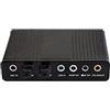 AJOHBM Professionale USB Scheda Audio 6 canali 5.1 Convertitore di schede Audio Esterno Ottico 5.1 Cm6206. Chipset Compatible with Laptop Desktop (Color : Svart)