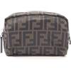 FENDI Zucca Pouch Bag 8N0218B1J2F1PR4 tela pelle marrone nero usato donna