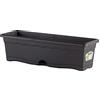 PLASTIKEN Terra Jardinera Plato integrado, Gris, 80x20x18 cm