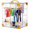 Rainbow High Deluxe Armadio - Oltre 400 Combinazioni di Vestiti! Armadio Portatile in Acrilico Trasparente - 31+ Capi alla Moda e Vestiti per Bambole, Accessori e contenitori. età: 6-12 Anni