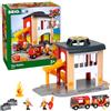 BRIO World - Caserma dei Pompieri, Accessorio Pista Trenino, Set Costruzioni in Legno, Compatibile con Tutti i Prodotti BRIO, Giocattolo per Bambini 3+ Anni