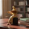 Statuetta di Lettore Moderna Statua da Tavolo Contemporanea per Studio, Lettori