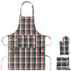 Set cucina personalizzabile cotone 200 g/m² a quadri SANTAPRON personalizzate o neutre