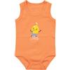 Mawi Body a canotta bimbo arancio stampato
