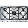 SMEG SRV596GH5 PIANO COTTURA 90CM INOX 4F+1TC GRIGLIE GHISA COM.FR.