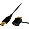 LogiLink CH0081 Cavo adattatore di alimentazione HDMI, nero