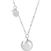 Argentoe' collana con campanello chiama angeli bola messicana rodiata con orsetto 100 cm - - 974058430