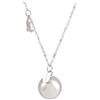 Argentoe' collana con campanello chiama angeli bola messicana rodiata con luna 100 cm - - 974058467