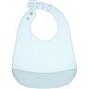Chicco easy roll bib bavaglino in silicone con tasca azzurro - CHICCO - 990460040