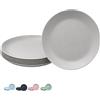 Piatti di plastica riutilizzabili con diametro 27,4 cm - tortora