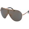 Police Origins 10 SPL964 301G | Occhiali da Sole Graduati o Non Graduati | Unisex | Metallo | Mascherina | Nero, Oro | Adrialenti