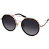 Police Flare 1 SPL830 0300 | Occhiali da Sole Graduati o Non Graduati | Prova Online | Plastica | Tondi | Nero, Oro | Adrialenti