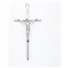RZRHMUHN Crocifisso cattolico da parete, 15 cm, in lega di zinco placcata oro e argento, croce di Gesù Cristo con INRI, decorazione religiosa da parete per la casa, sala di preghiera, regalo cristiano