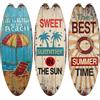 Yixuan Set di 3 Decorazioni Tavola da Surf in Legno, Decorazione Murale per Spiaggia Vintage, Ornamenti Murale per Salotto Camera Caffè, Decorazione Marittima Leggeri per Festa Hawaii Casa di Spiaggia